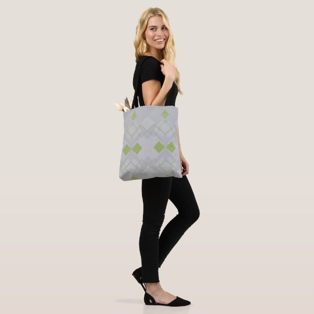 grüne Tote Einkaufstasche (Am Model)