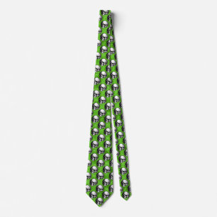 Grüne Totenköpfe und Sonnenblumen-Serie Design 6 Krawatte
