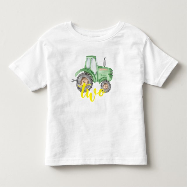 Grüne Traktorfarm Geburtstag T - Shirt (Vorderseite)