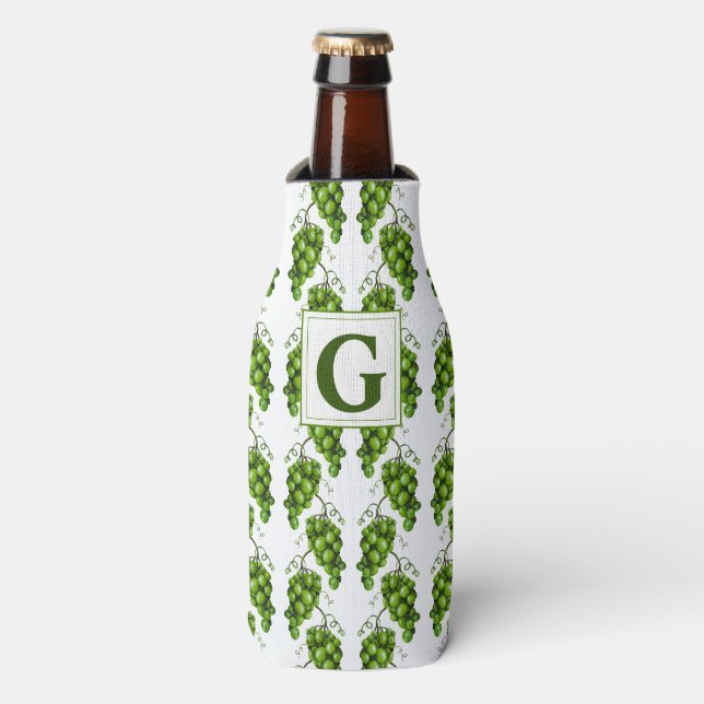 Grüne Trauben Flasche Cooler Flaschenkühler (Flaschenvorderseite)
