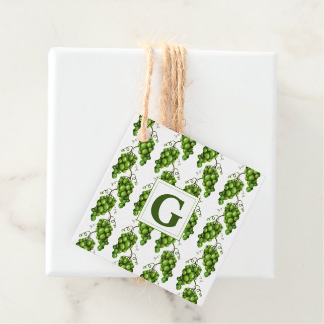 Grüne Trauben Geschenke Liebesmarken Geschenkanhänger (Beispiel)