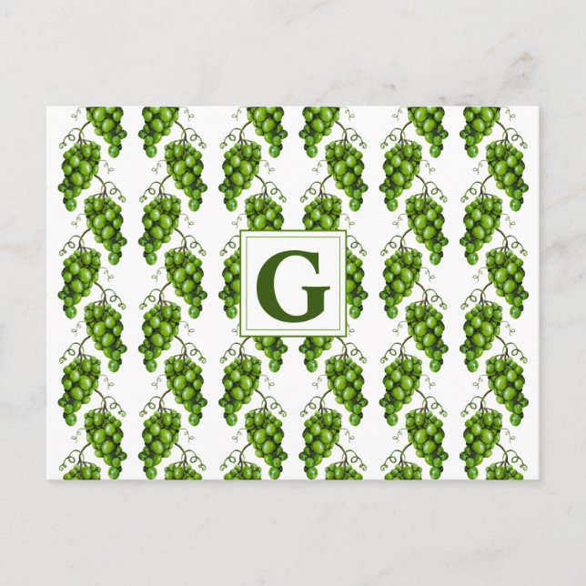 Grüne Trauben Postkarte (Vorderseite)