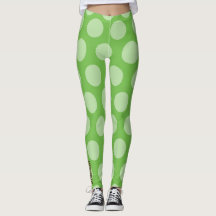 Grüne Traumpluse Polka-Punkt-Leggings