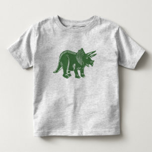 Grüne Triceratops Kleinkind-T - Shirt