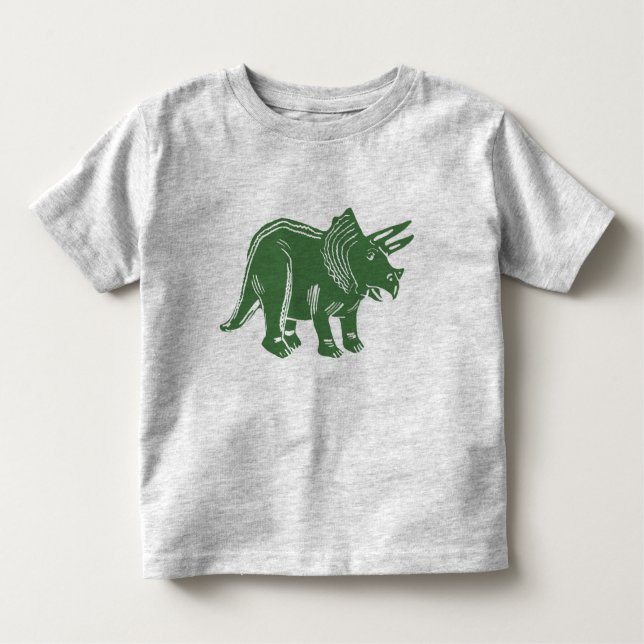 Grüne Triceratops Kleinkind-T - Shirt (Vorderseite)