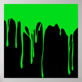 grüne Tropffarbe Poster