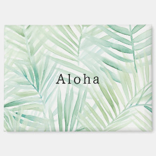 Grüne tropische Blätter Aloha Magnet
