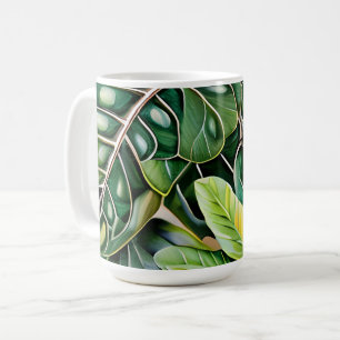 Grüne tropische Blätter Einzugsgeschenk Kaffeetasse