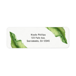 Grüne tropische Blätter elegante Hochzeitseinladun