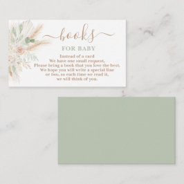 Grüne tropische Bücher für die Kindermädchenkarte Begleitkarte