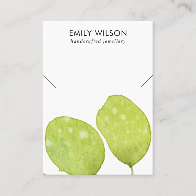 GRÜNE TROPISCHE GEBRAUCHSINFORMATION FAUNA NECKLAC VISITENKARTE (Vorderseite)