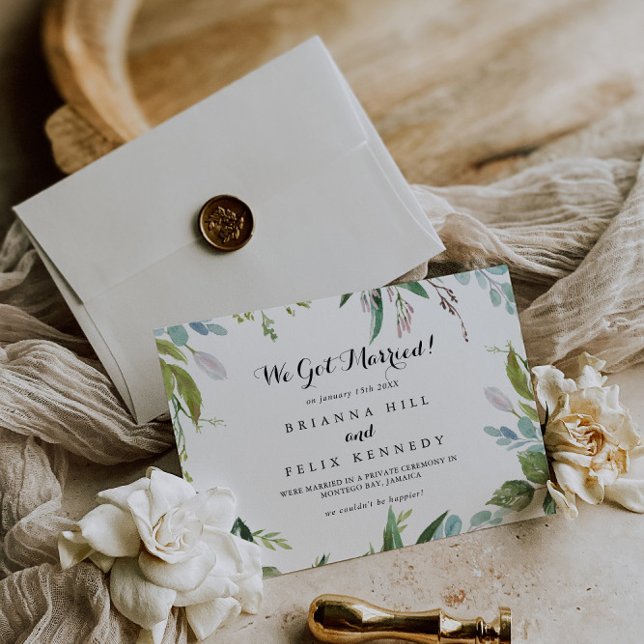 Grüne tropische Moderne Kalligraphie Ankündigung (Von Creator hochgeladen)