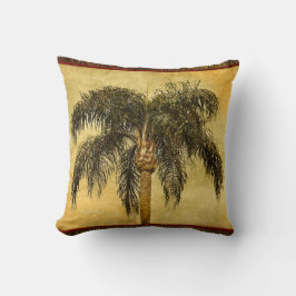 Grüne tropische Palme Hawaiianische Vintage Palmen Kissen