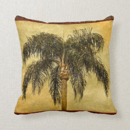 Grüne tropische Palme Hawaiianische Vintage Palmen Kissen