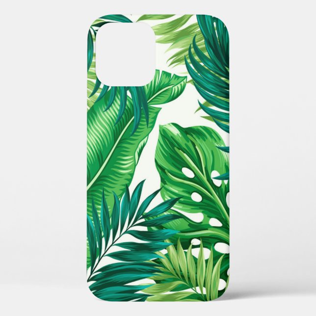 Grüne tropische Palmen Banana Monstera Blätter Case-Mate iPhone Hülle (Rückseite)