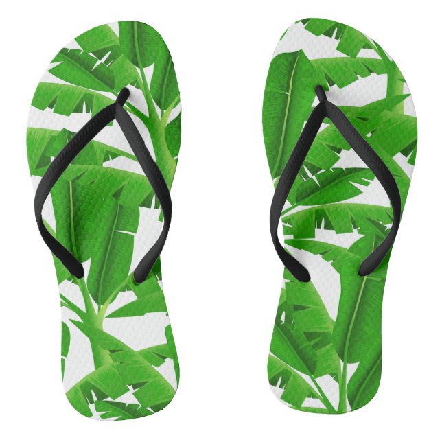 Grüne tropische Palmen Flip Flops (Fußbett)