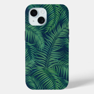 Grüne tropische Palmwedel bei Nacht Case-Mate iPhone Hülle