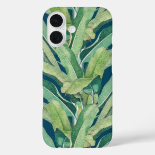 Grüne tropische Vintage Bananen-Blätter iPhone 16 Hülle