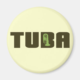Grüne Tuba-Taste Magnet