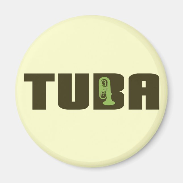 Grüne Tuba-Taste Magnet (Vorne)