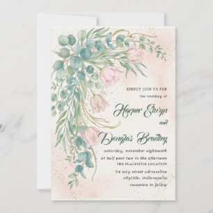 Grüne Tulpen Hochzeitseinladung Elegant Einladung