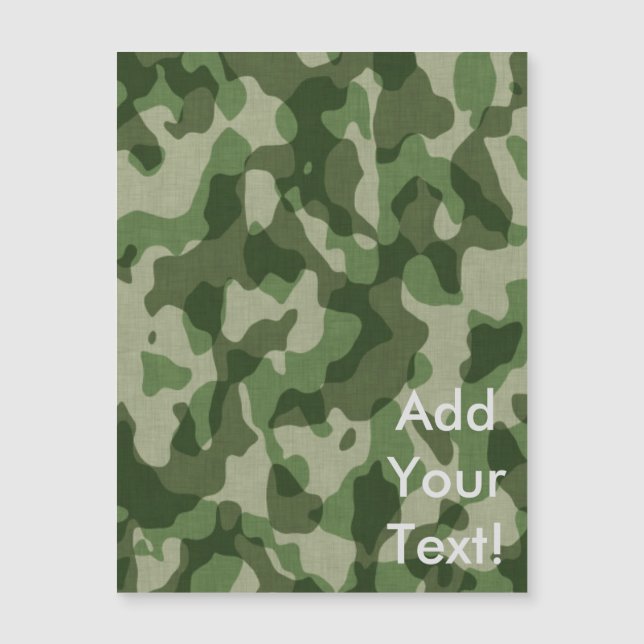 Grüne Tundra-Camouflage Magnetkarte (Vorderseite)