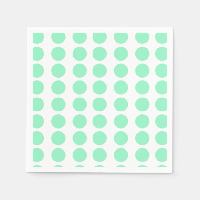 Grüne Tupfen-Design Serviette (Vorderseite)