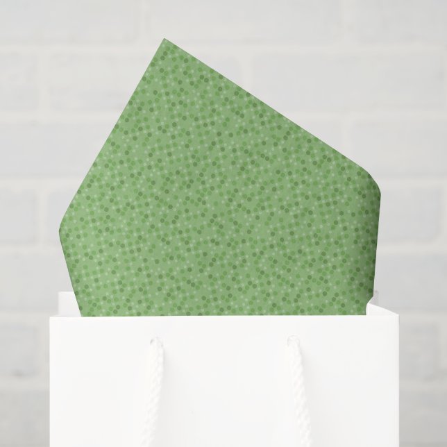 Grüne Tupfen Seidenpapier (Geschenktüte)
