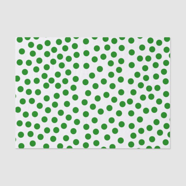 Grüne Tupfen Seidenpapier (Vorderseite)