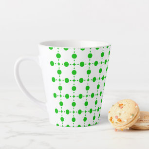 Grüne Tupfen, Tupfenmuster, Punkte, Getupft Milchtasse