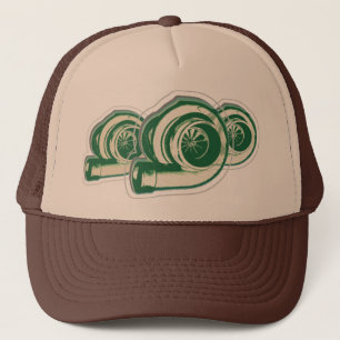 Grüne Turbos Truckerkappe