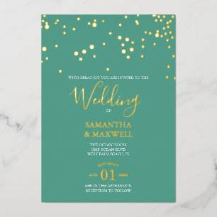 Grüne Typografie - Einladung