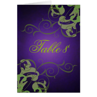 Grüne u. lila Rolle-Tabellen-Karte