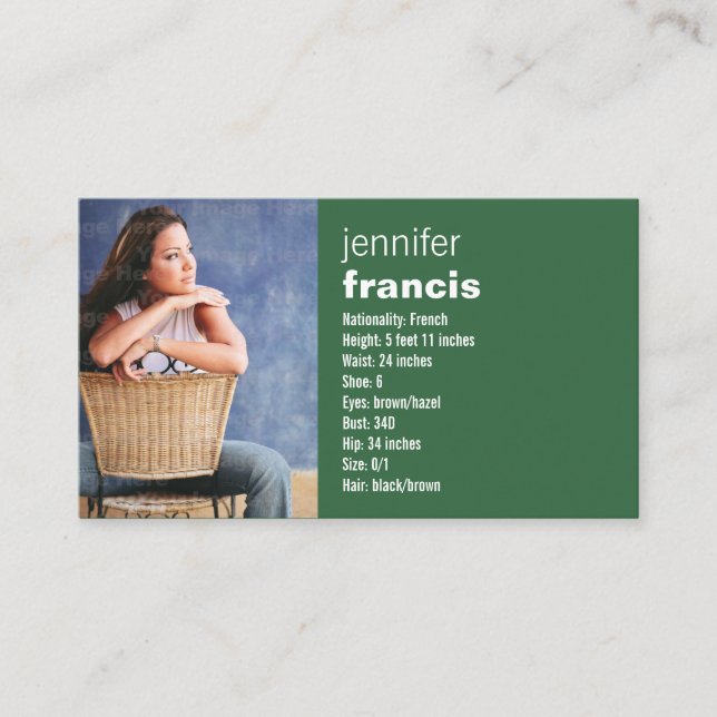 Grüne Überfahrt-Minibaut.-Karte Visitenkarte (Vorderseite)