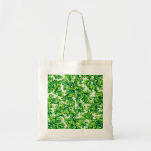 Grüne Ulva-Meersalat-Wasserfarben-Botanik Tragetasche