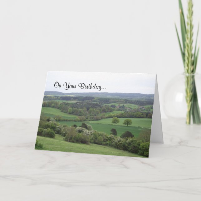 Grüne und angenehme Geburtskarte Karte (Vorderseite)