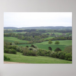 Grüne und angenehme Grundstückspresse Poster