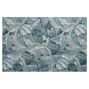 Grüne und Aquamarine Morris-Blätter Stoff