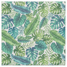 Grüne und Aquamarine tropische Palmen Banana Monst