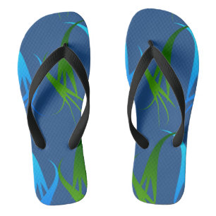 Grüne und blaue abstrakte Formen flippen Flops Flip Flops