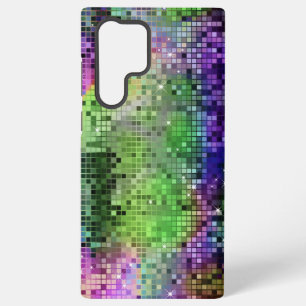 Grüne und blaue Disco-Glitter- und Funkelprint Samsung Galaxy Hülle