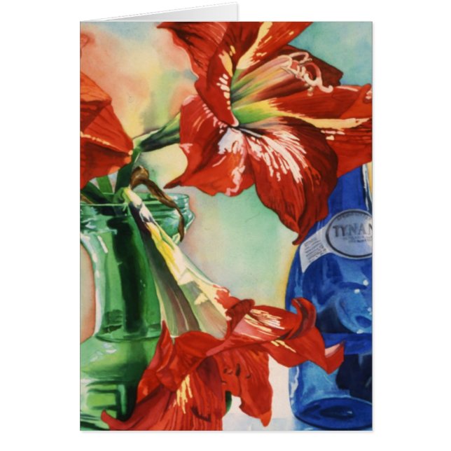 "Grüne und blaue Glas" Karte (Vorne)