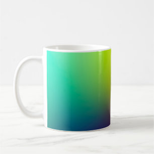 GRÜNE UND BLAUE LIGHT ILLUSTRATION KAFFEETASSE