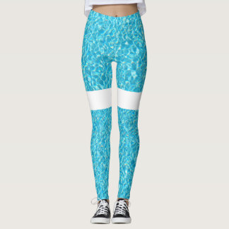 Grüne und blaue Meereswellen Leggings