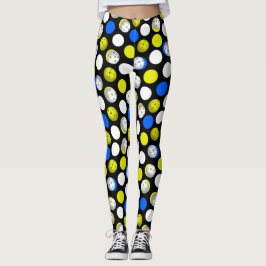 Grüne und blaue Pickleballs Leggings
