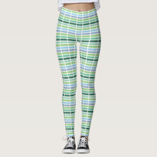 Grüne und blaue Streifen Leggings