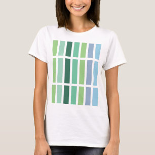 Grüne und blaue Streifen T-Shirt