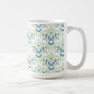 Grüne und blaue Träume blühende Tasse