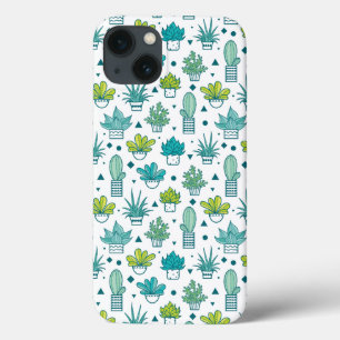 Grüne und blaue Wasserfarbe Sukkuläres Muster Case-Mate iPhone Hülle