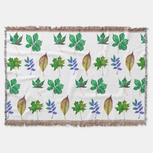 Grüne und blaue Wasserfarbenblätter Decke